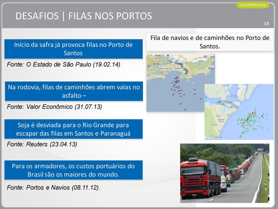 Na rodovia, filas de caminhões abrem valas no asfalto Fonte: Valor Econômico (31.07.