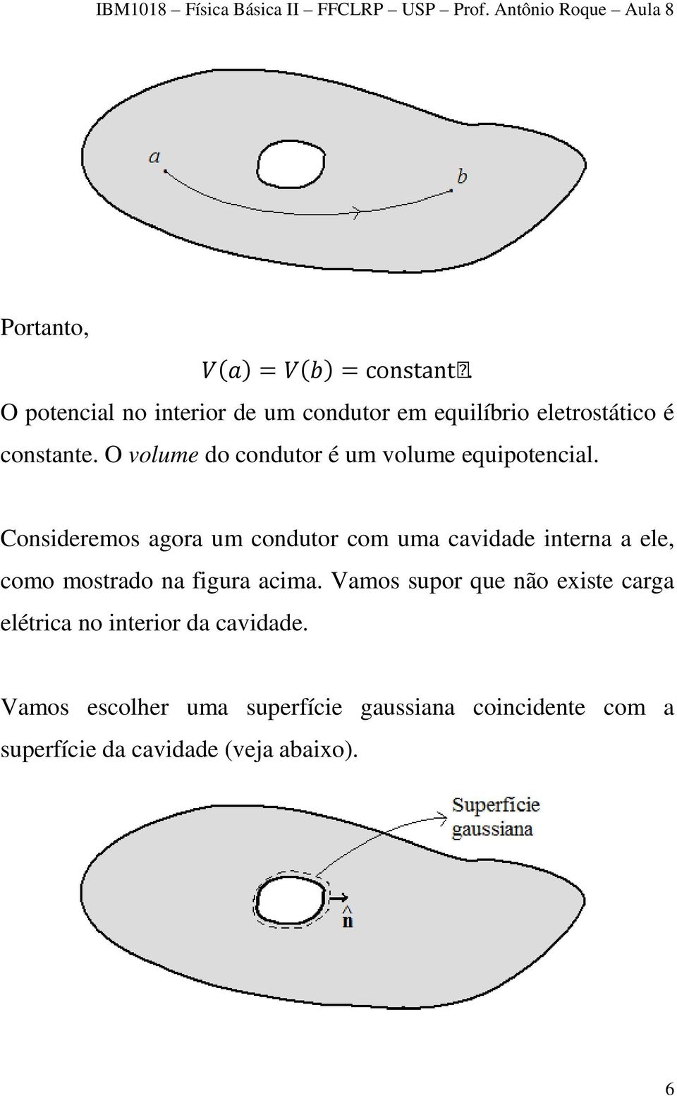 O volume do condutor é um volume equipotencial.