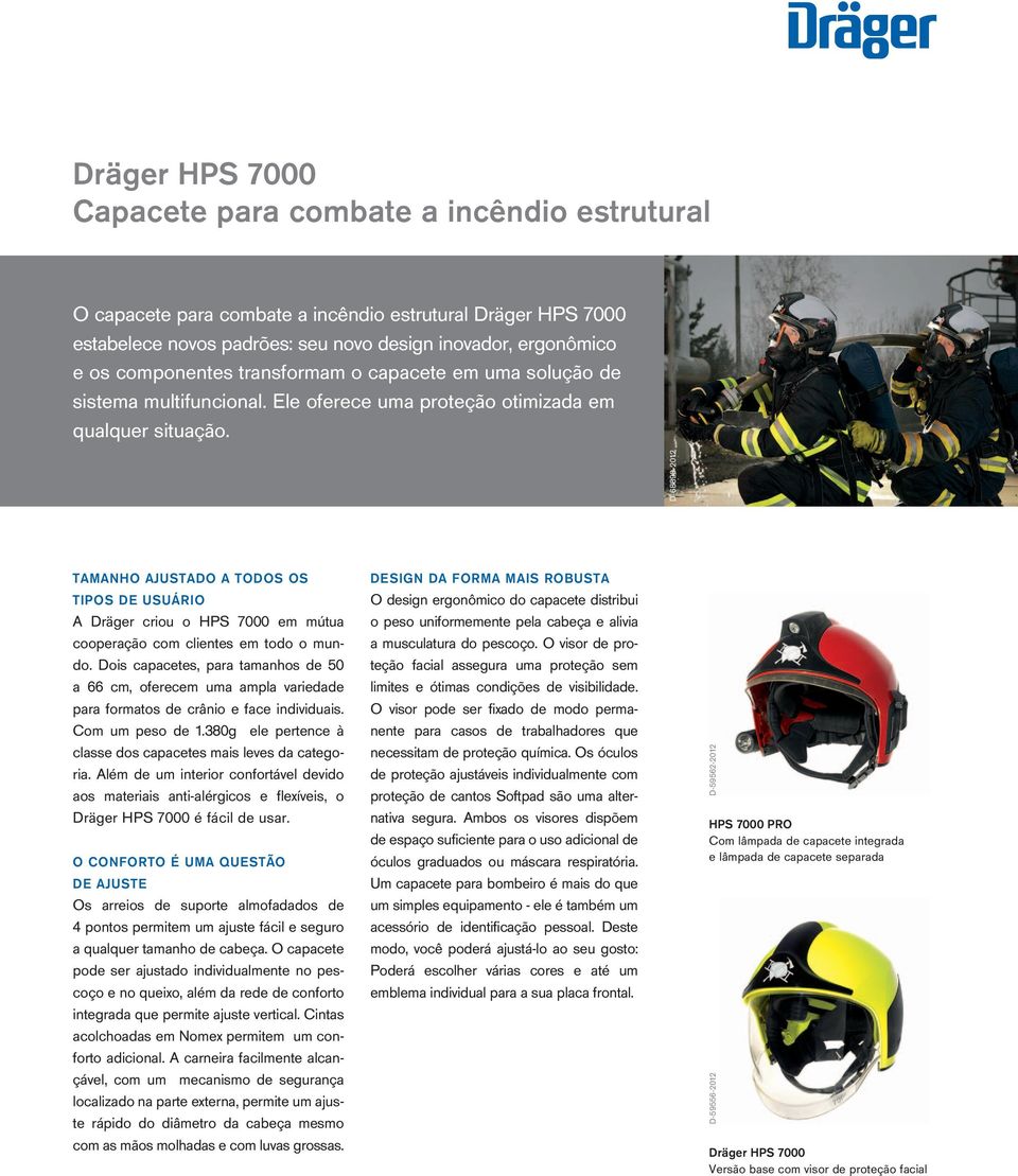 Dräger HPS 7000 Capacete para combate a incêndio estrutural - PDF Free  Download