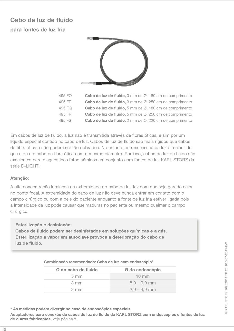 não é transmitida através de fibras óticas, e sim por um líquido especial contido no cabo de luz. Cabos de luz de fluido são mais rígidos que cabos de fibra ótica e não podem ser tão dobrados.