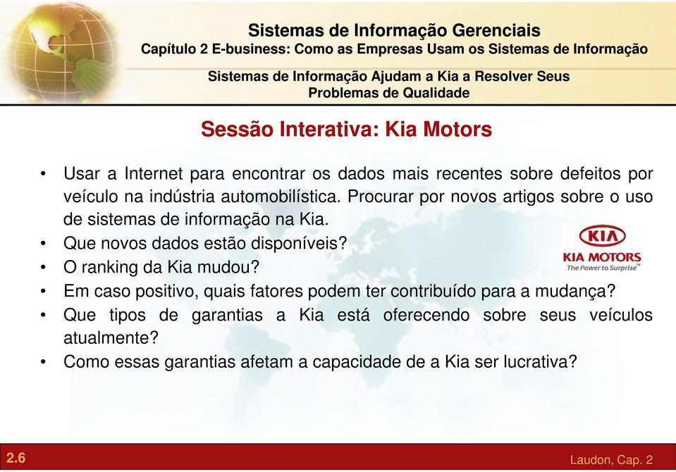 Que novos dados estão disponíveis? O ranking da Kia mudou? Em caso positivo, quais fatores podem ter contribuído para a mudança?