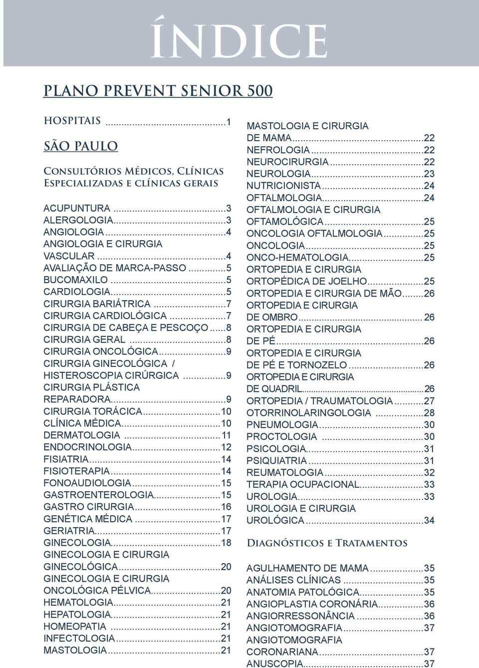 ..9 CIRURGIA GINECOLÓGICA / HISTEROSCOPIA CIRÚRGICA...9 CIRURGIA PLÁSTICA REPARADORA...9 CIRURGIA TORÁCICA...10 CLÍNICA MÉDICA...10 DERMATOLOGIA...11 ENDOCRINOLOGIA...12 FISIATRIA...14 FISIOTERAPIA.