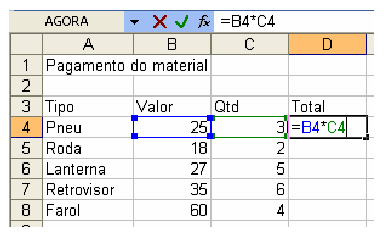 Na criação de fórmulas será importante tomar alguns cuidados quanto à matemática. Devem ser conhecidas as regras de colocação do parênteses para a elaboração das fórmulas, evitando erros no resultado.