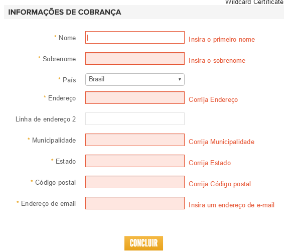 A tela seguinte abrirá para a confirmação do evento selecionado e o valor total a ser pago, incluindo uma taxa de processamento cobrada pelo sistema de inscrições.