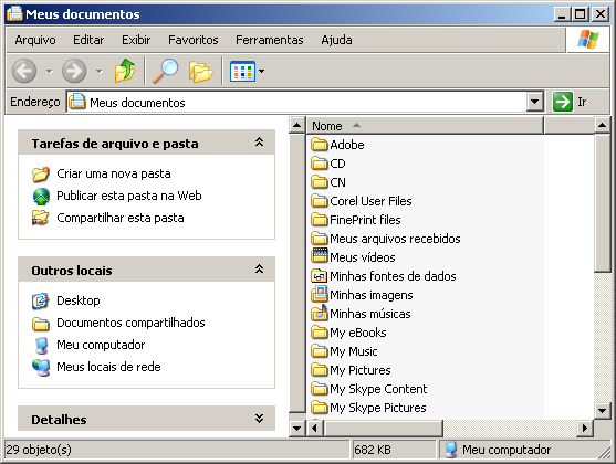 FUNDAMENTOS DE WINDOWS INFORMÁTICA / IFRN/PRONATEC 4 Meus Documentos É o espaço do Windows reservado para o usuário guardar todos os arquivos pessoais.
