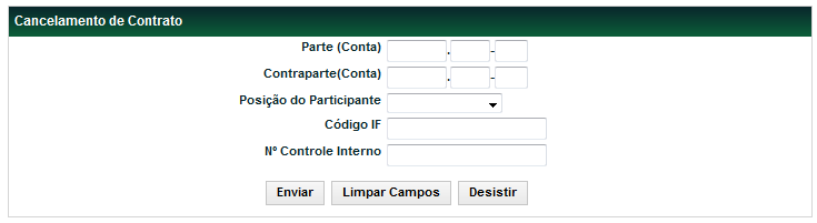 Cancelamento de Contrato Termo > Termo com Fluxo > Cancelamento de Contrato Visão Geral Esta função possibilita o cancelamento de Contrato de Termo com Fluxo.