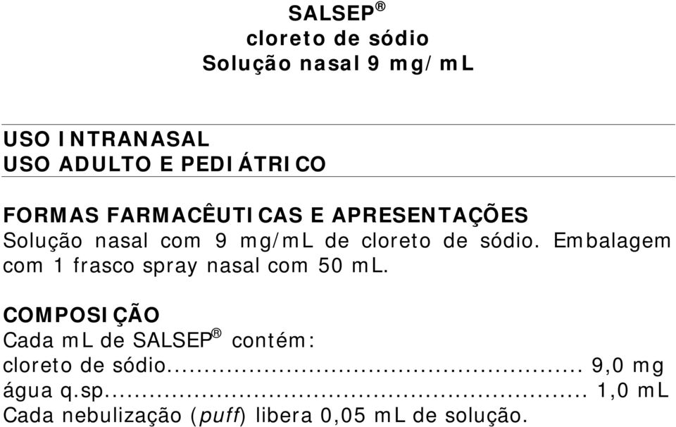 Embalagem com 1 frasco spray nasal com 50 ml.