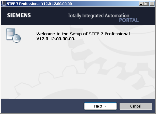 Executar arquivo de instalação Dar duplo clique no arquivo baixado, ou através do menu do Windows: Run..., apontar para o arquivo em questão (STEP 7 Professional V12_0_Portuguese_Brazil.