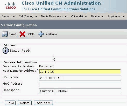 de CM unificado. 5. Em comunicações unificadas sistema operacional de Cisco, selecione ajustes > IPv6 IP > de Ethernet. Os indicadores da janela de configuração do IPv6 dos Ethernet. 6. 7.
