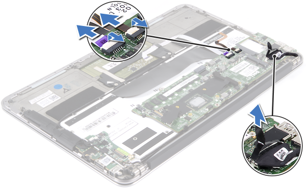 Removendo a Placa-mãe NOTA: A etiqueta de serviço do seu computador está guardada na placa-mãe. Você deve digitar o número da etiqueta de serviço no BIOS depois de substituir o conjunto da placa-mãe.