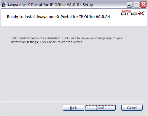Instalação: Instalar o software do one-x Portal for IP Office 6. Clique em Avançar. 7.