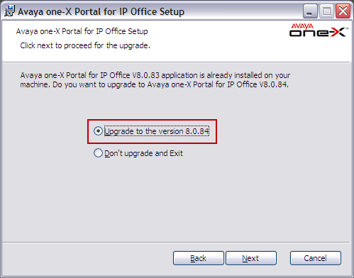 Instalação: Instalar o software do one-x Portal for IP Office 2.6.