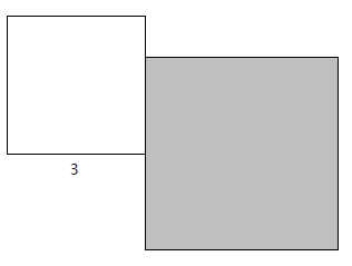 5. Na sequência da figura, o lado de cada quadrado cinzento é igual à diagonal do quadrado branco adjacente.
