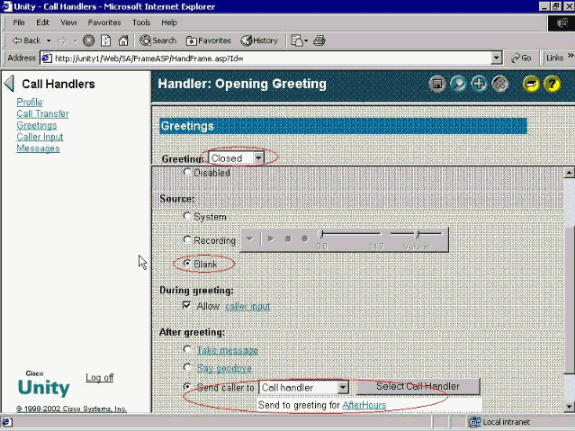 Esta configuração pode ser aplicada a todo o cumprimento oferecido com qualquer número piloto ou transferência de chamada do Cisco Unity.