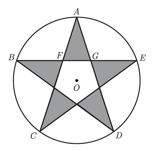 26. Na figura ao lado, está representado um modelo geométrico do símbolo da bandeira de uma equipa de futsal. Este modelo não está desenhado à escala.