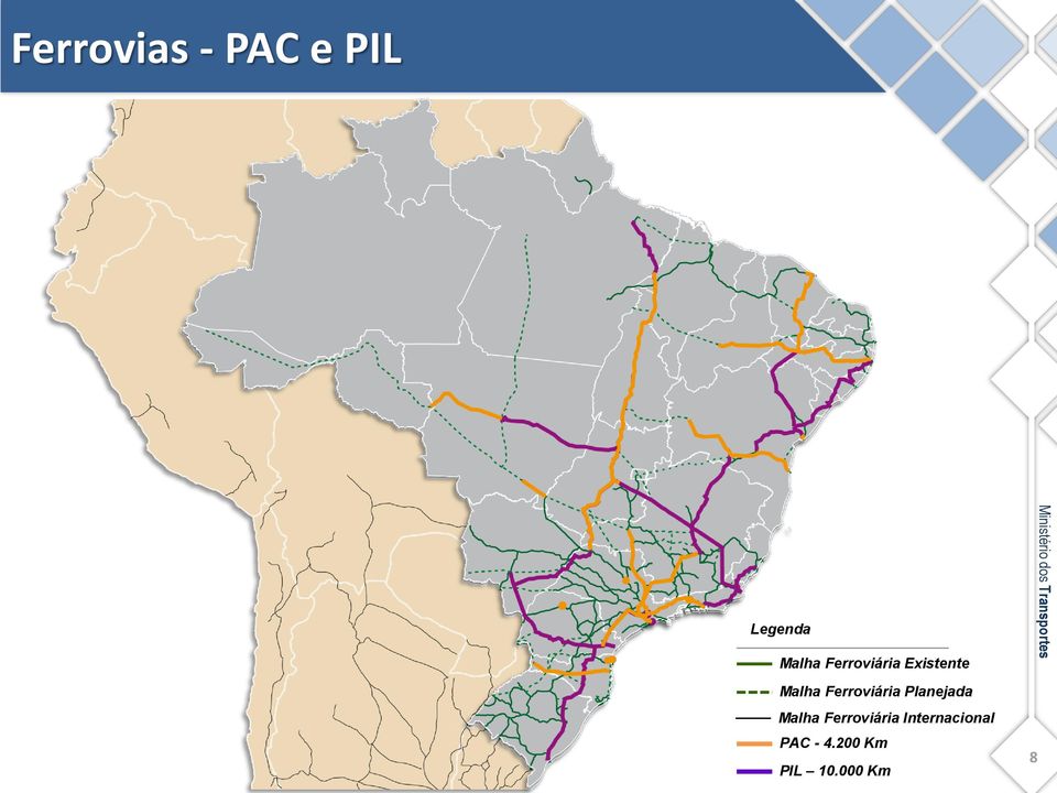 Ferroviária Planejada Malha