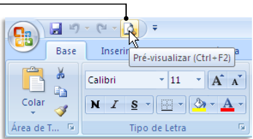 Comando Fechar O comando Fechar mantém o Excel aberto, mas fecha o documento activo. 1.5.