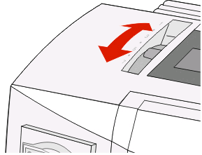 12 Feche a tampa frontal. 13 Pressione Iniciar/Parar para carregar o papel para Início de formulário e coloque a impressora no modo on-line.
