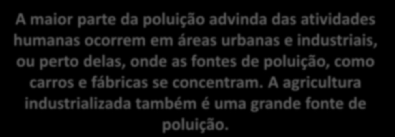 FONTES DE POLUIÇÃO Os poluentes podem entrar no meio ambiente de duas formas: Natural: Ex. Erupções vulcânicas Atividades humanas: Ex.