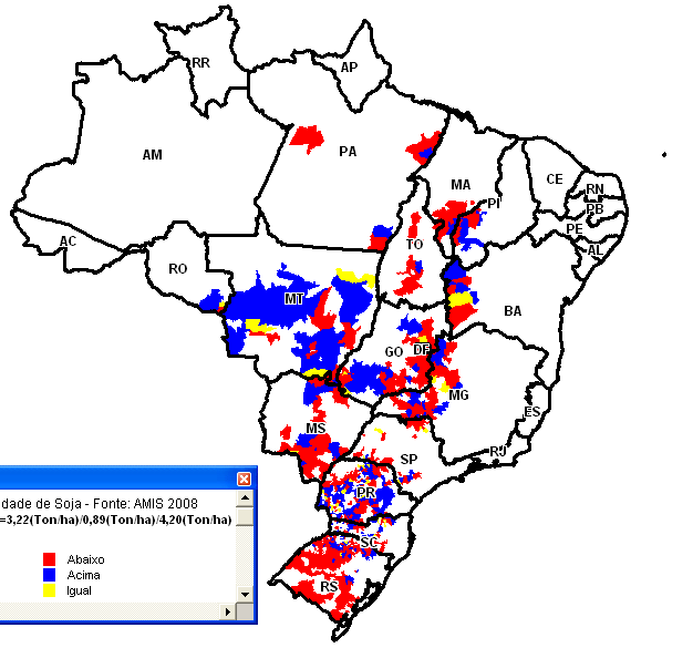 Competitividade Matogrossense Produtividade média Estado de Mato Grosso tem os mais altos rendimentos por hectare Above Average Average Below Average Por ter o clima