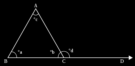 Ângulos externos de um polígono convexo Um ângulo externo de um polígono convexo é formado pelo prolongamento de um dos lados do polígono.