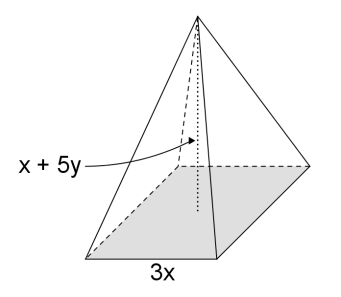 04. Calcule o volume da pirâmide