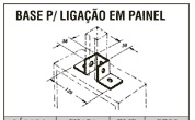 BASE INTERNA SIMPLES c/ 1 FURO = SAPATA FIXAÇÃO INTERNA Cemar 936226 COD: 170280 1,90 BASE INTERNA c/ 4 FUROS = SAPATA INTERNA cemar 936227 COD: 170281 3,54 BASE EXTERNA c/ 4 FUROS = SAPATA EXTERNA