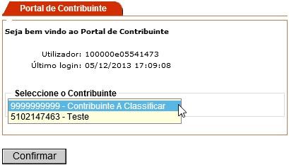 portal para efectuar o Login https://www6.minfin.gv.