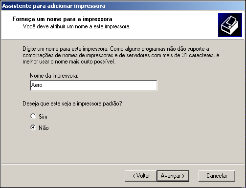 INSTALAÇÃO DE DRIVERS DE IMPRESSORA 15 9 Na caixa Impressoras, selecione o driver de impressora do Fiery Q5000 para sua impressora e clique em Avançar.