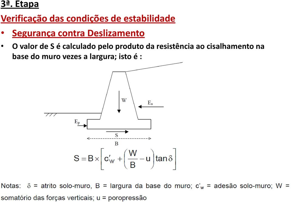 valor de S é calculado pelo produto da