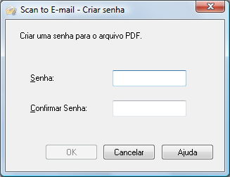 Anexando arquivos ao e-mail DICAS Quando a caixa de seleção [Defina uma "Senha de Abertura do Documento" para o arquivo PDF] estiver marcada na janela [Scan to E-mail - Opções] ou [Scan to E-mail],