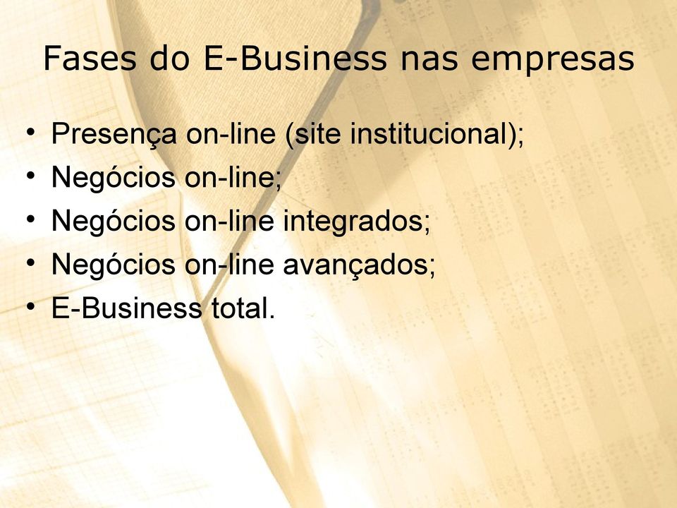Negócios on-line; Negócios on-line