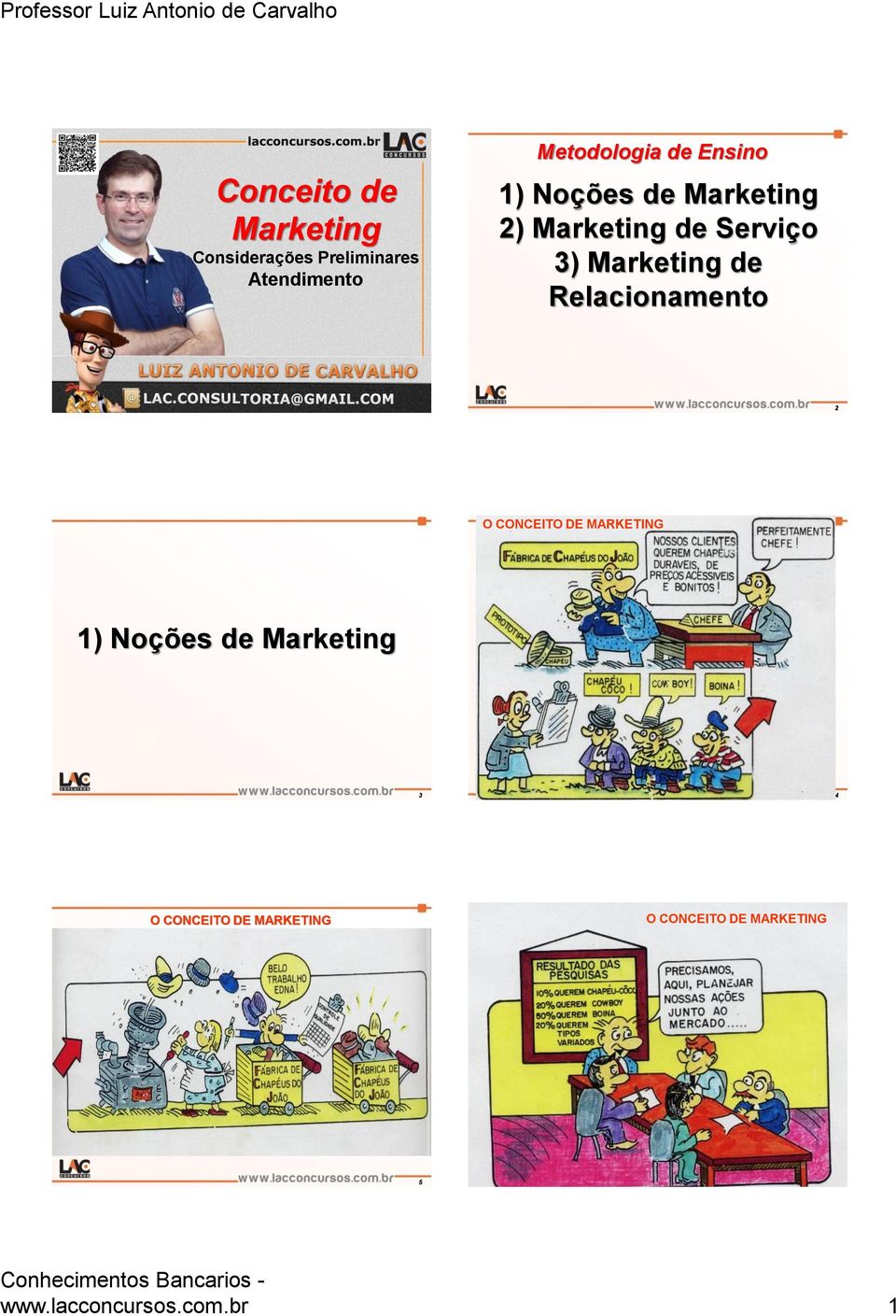 Marketing 2) Marketing de Serviço 3) Marketing de