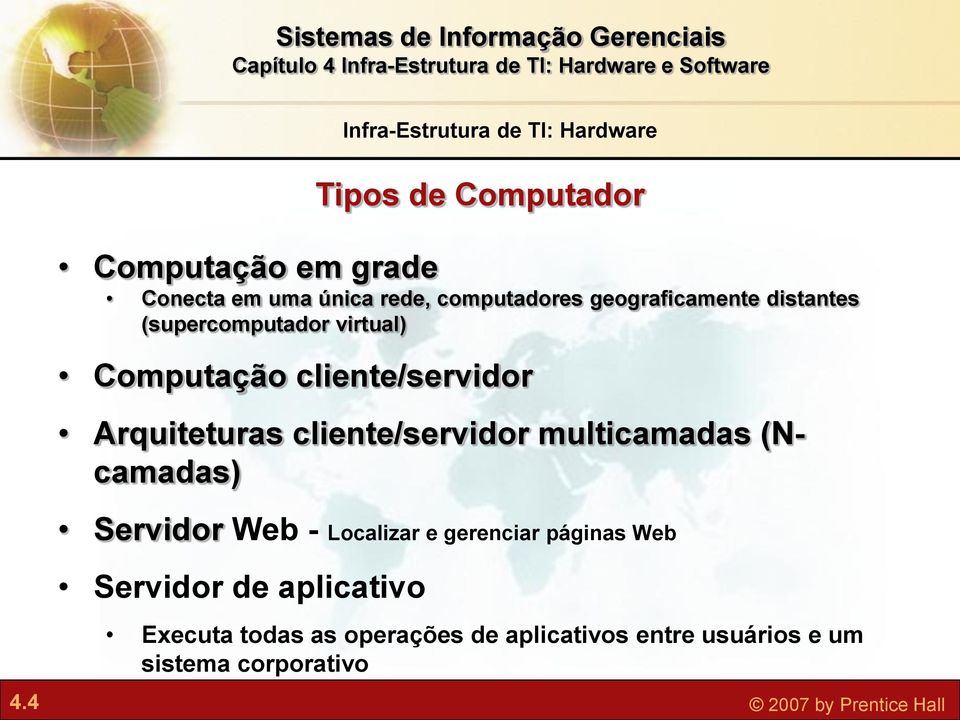 (Ncamadas) Servidor Web - Localizar e gerenciar páginas Web Servidor de aplicativo Infra-Estrutura de TI: