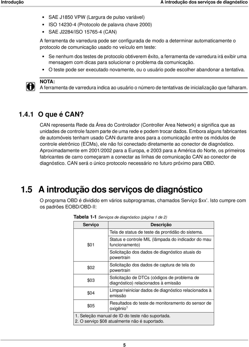 mensagem com dicas para solucionar o problema da comunicação. O teste pode ser executado novamente, ou o usuário pode escolher abandonar a tentativa.