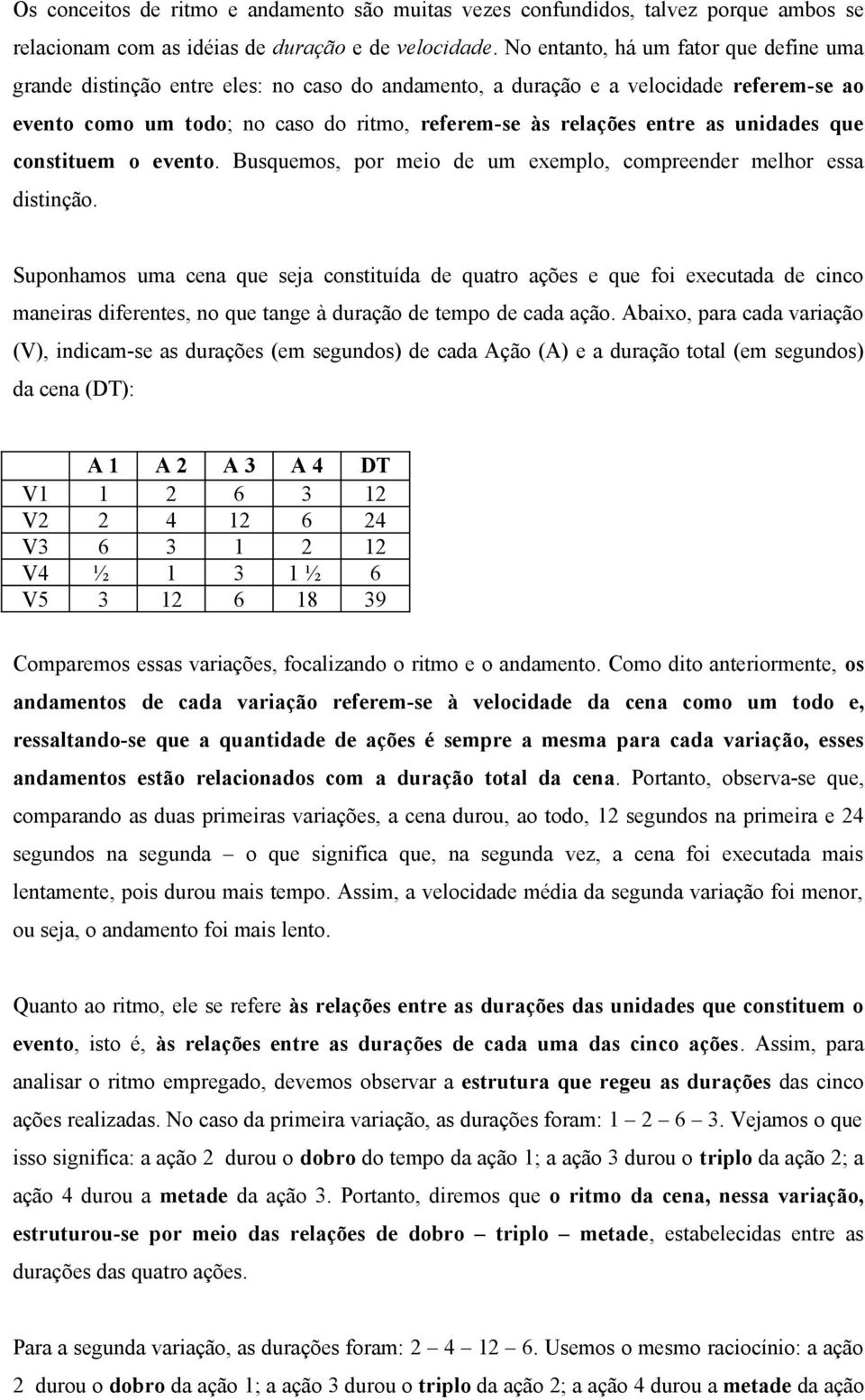 unidades que constituem o evento. Busquemos, por meio de um exemplo, compreender melhor essa distinção.