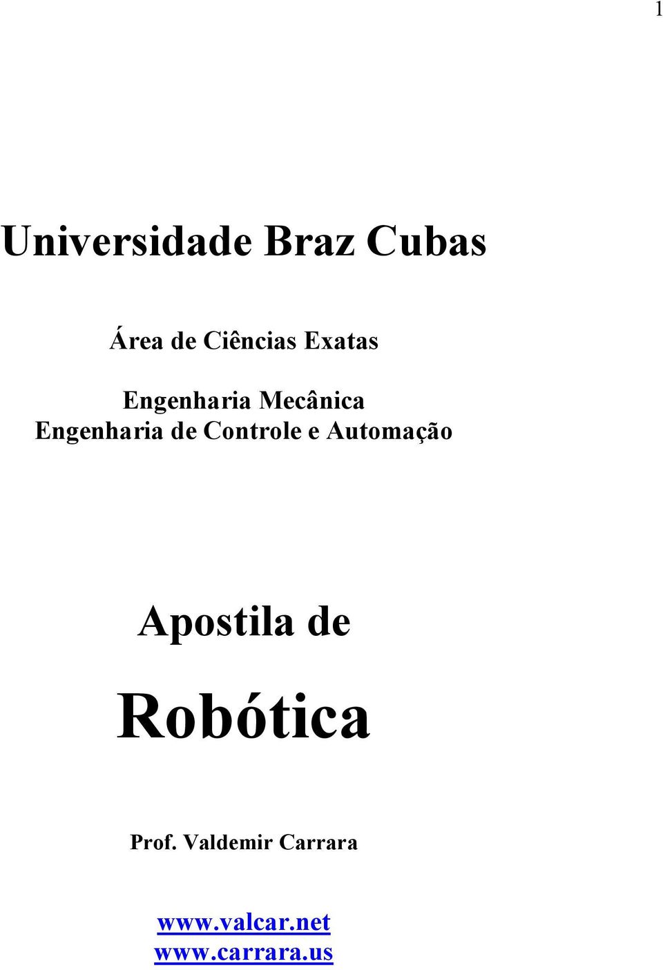 Controle e Automação Apostila de Robótica