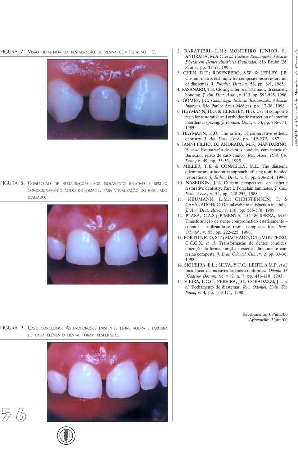 Estética: Restaurações Adesivas Diretas em Dentes Anteriores Fraturados. São Paulo: Ed. Santos, pp. 33-53, 1995. 3. CHEN, D.T.; ROSENBE