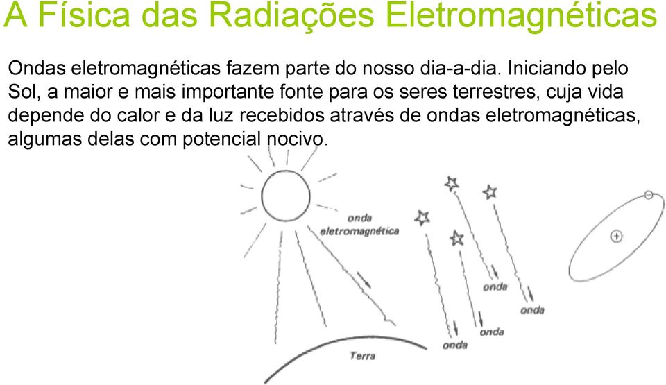 Iniciando pelo Sol, a maior e mais importante fonte para os seres