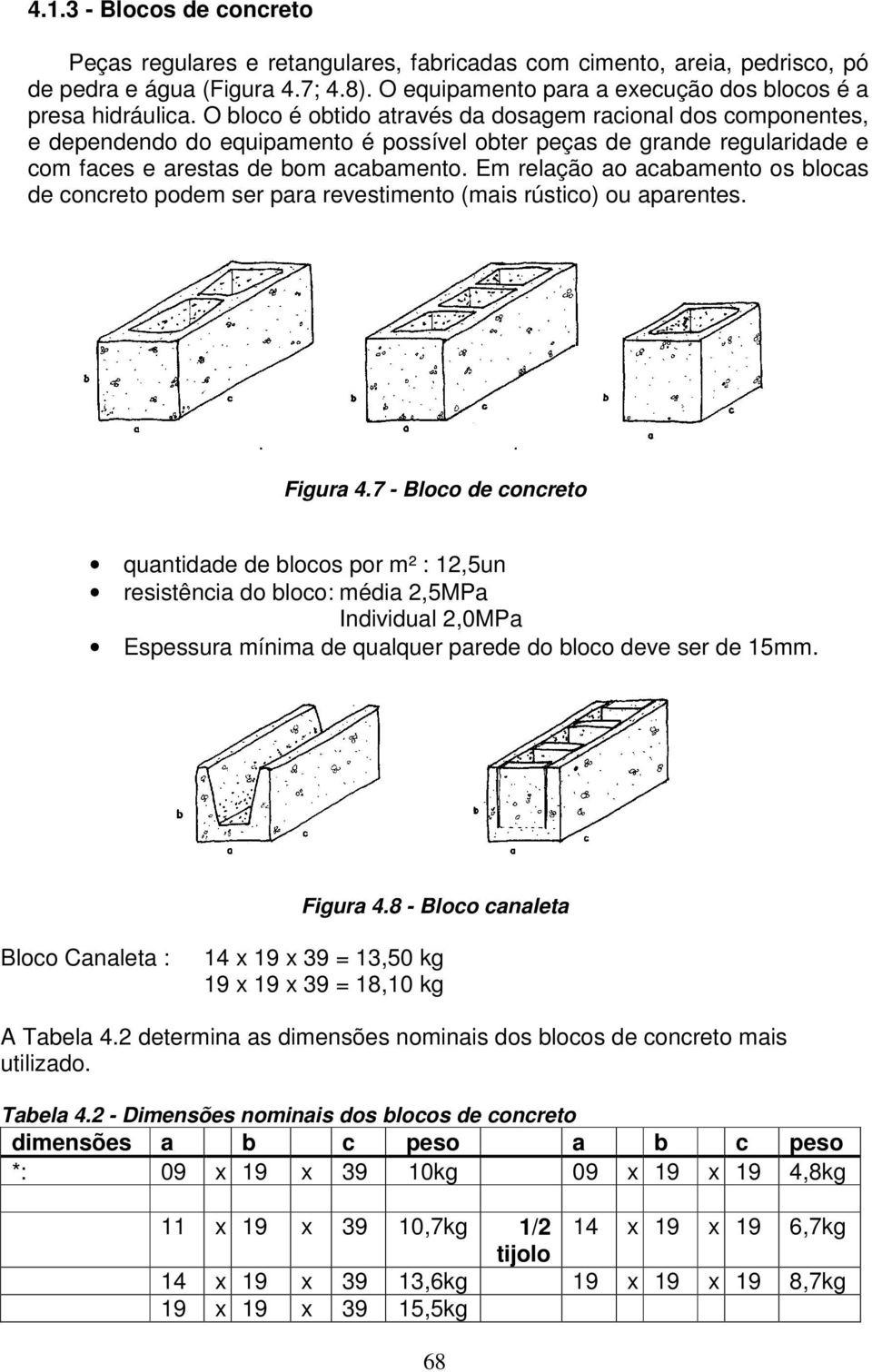 Em relação ao acabamento os blocas de concreto podem ser para revestimento (mais rústico) ou aparentes. Figura 4.