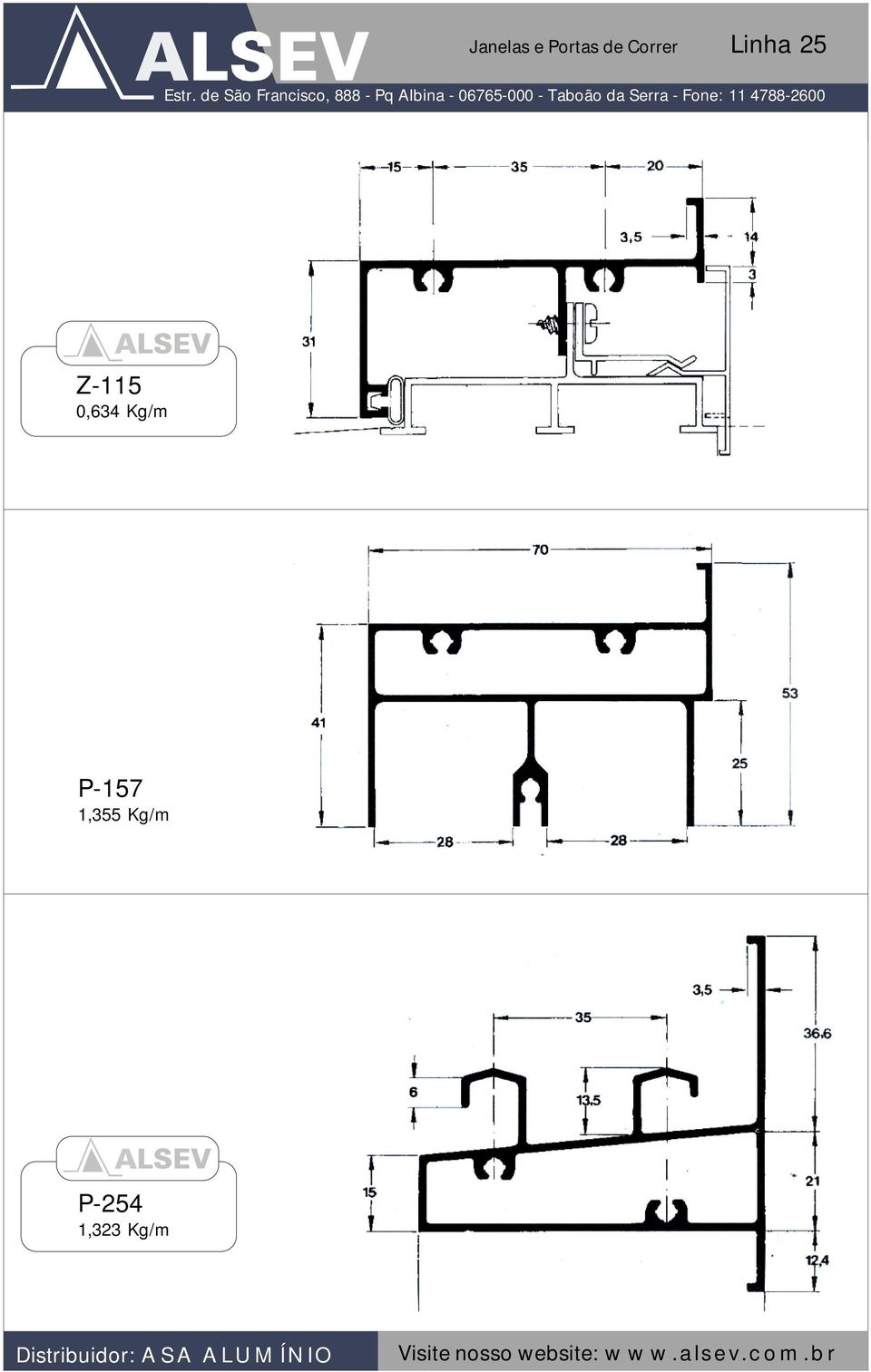 0,634 Kg/m P-157