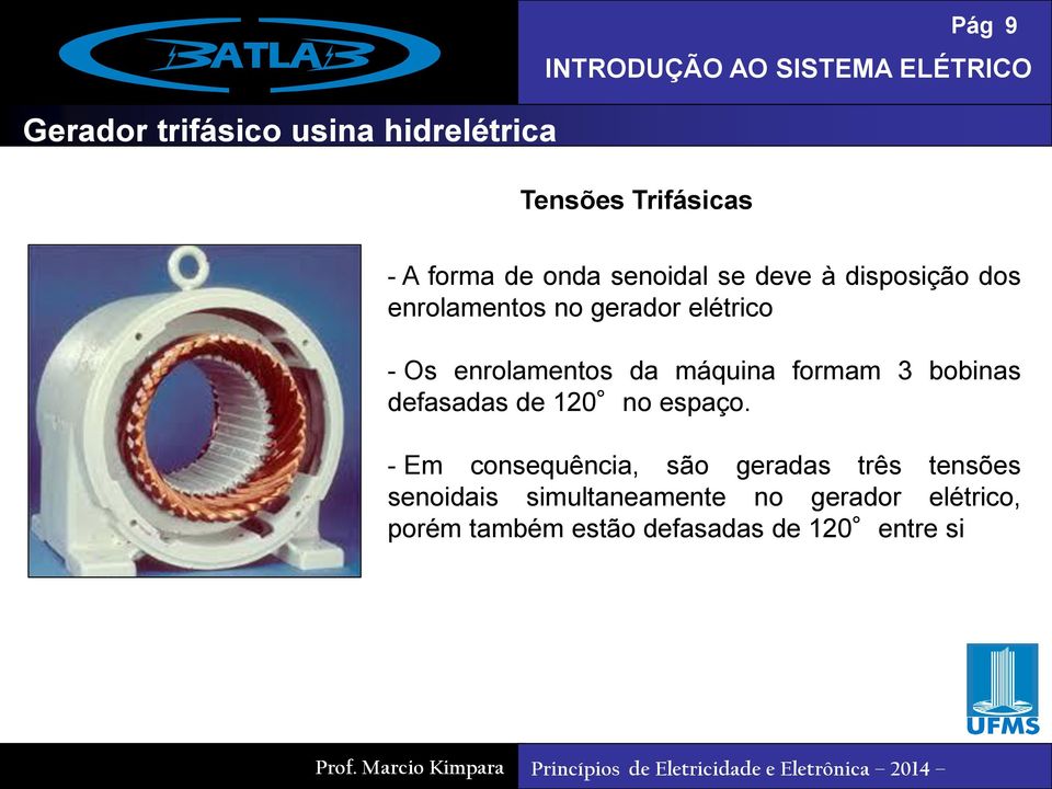 formam 3 bobinas defasadas de 120 no espaço.