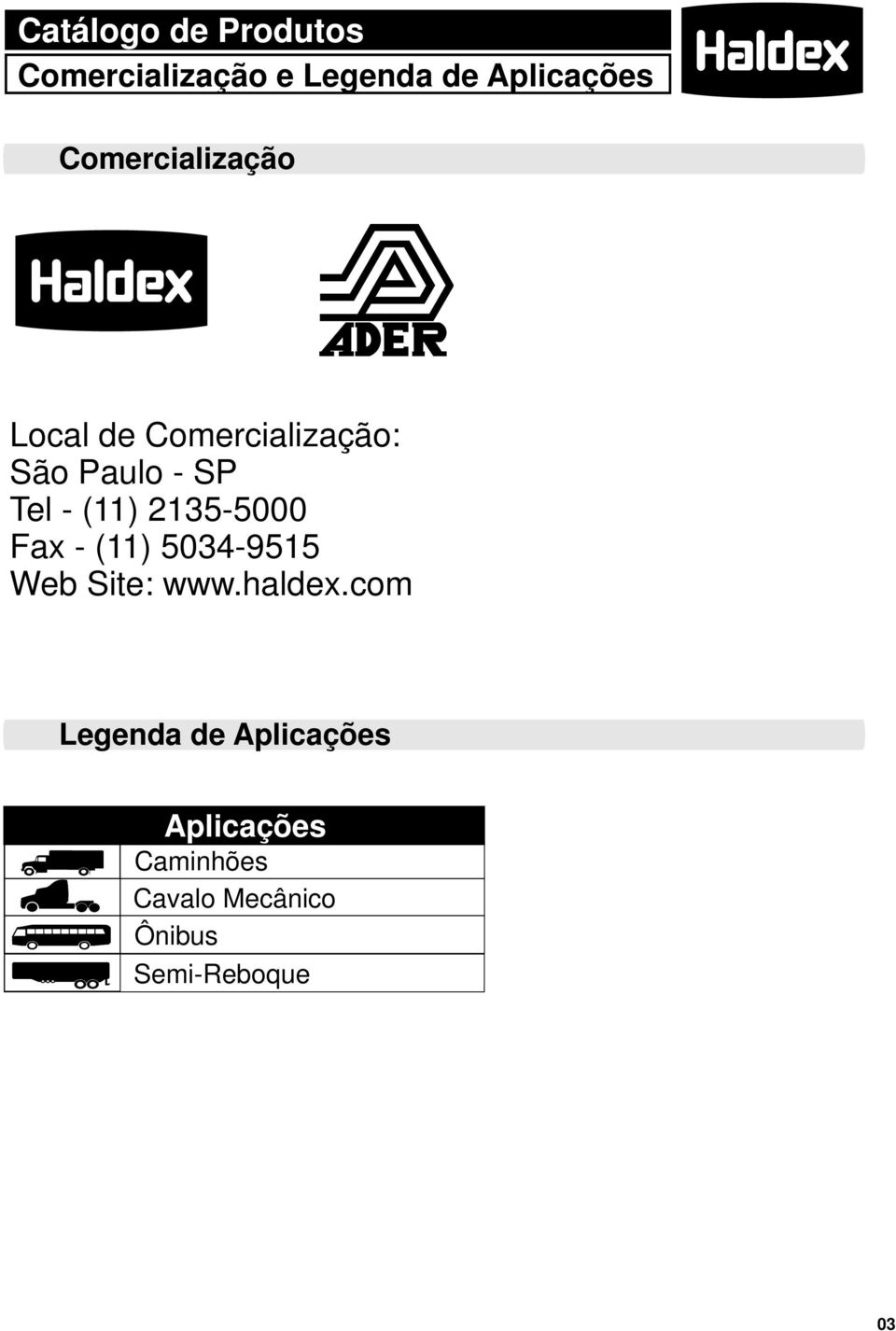 () 235-5000 Fax - () 5034-955 Web Site: www.haldex.