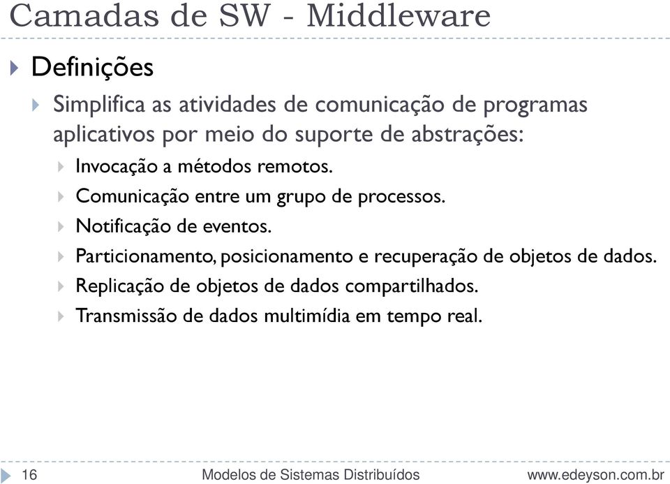 Comunicação entre um grupo de processos. Notificação de eventos.