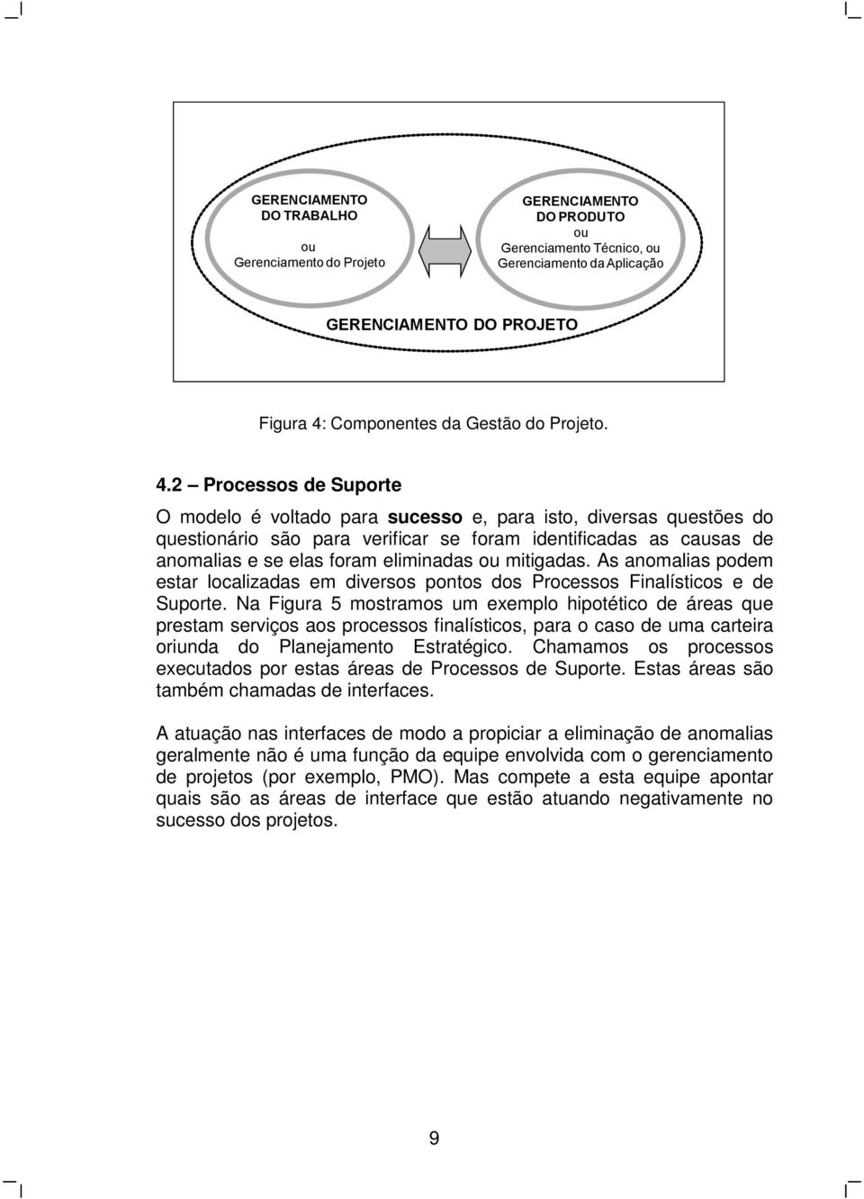 2 Processos de Suporte O modelo é voltado para sucesso e, para isto, diversas questões do questionário são para verificar se foram identificadas as causas de anomalias e se elas foram eliminadas ou