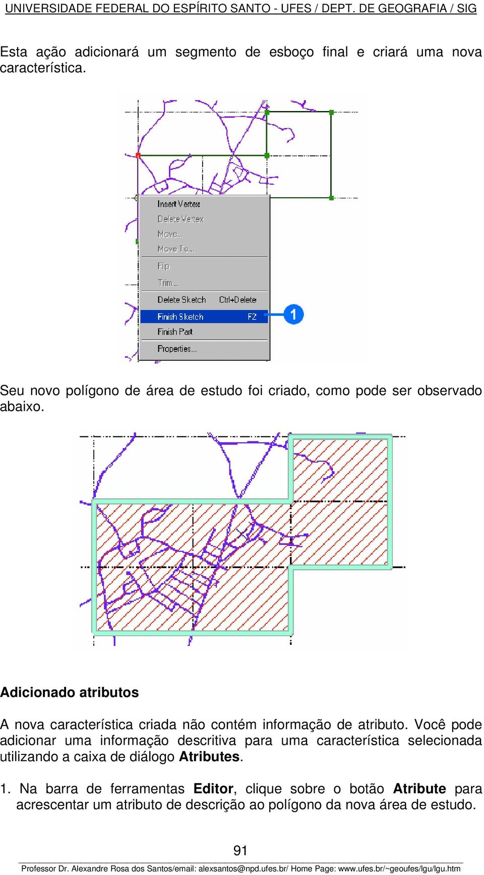 Adicionado atributos A nova característica criada não contém informação de atributo.