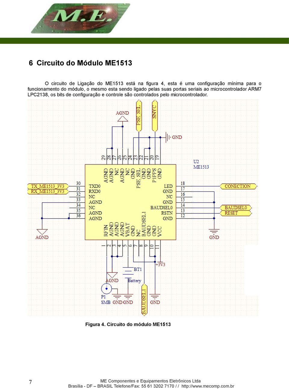 seriais ao microcontrolador ARM7 LPC2138, os bits de configuração e controle são controlados