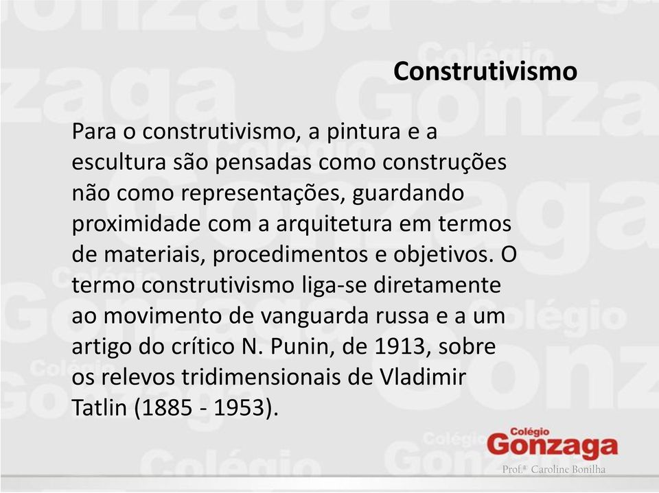 procedimentos e objetivos.