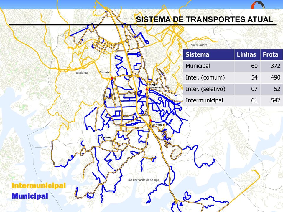 Intermunicipal Municipal São Bernardo do Campo Sistema Linhas Frota