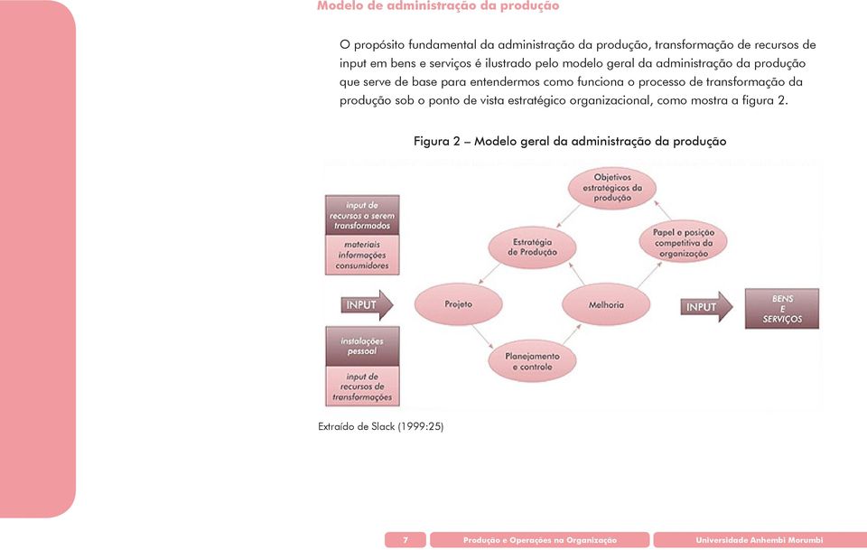 base para entendermos como funciona o processo de transformação da produção sob o ponto de vista estratégico